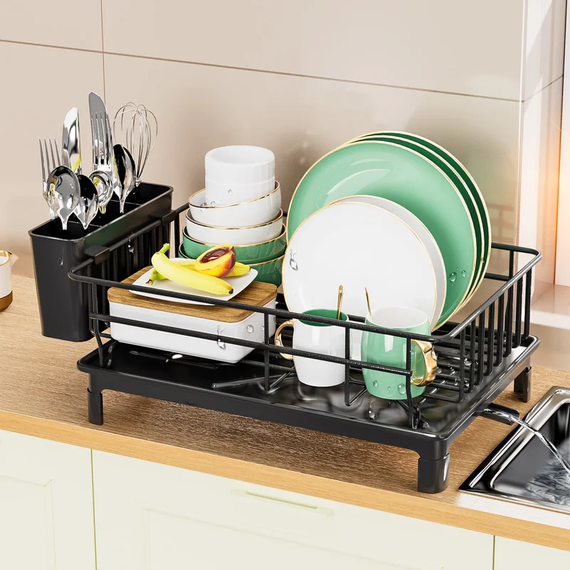 Commercial Kitchen Floor Drain - Metal Dish Draining Rack,Cutlery Rack With