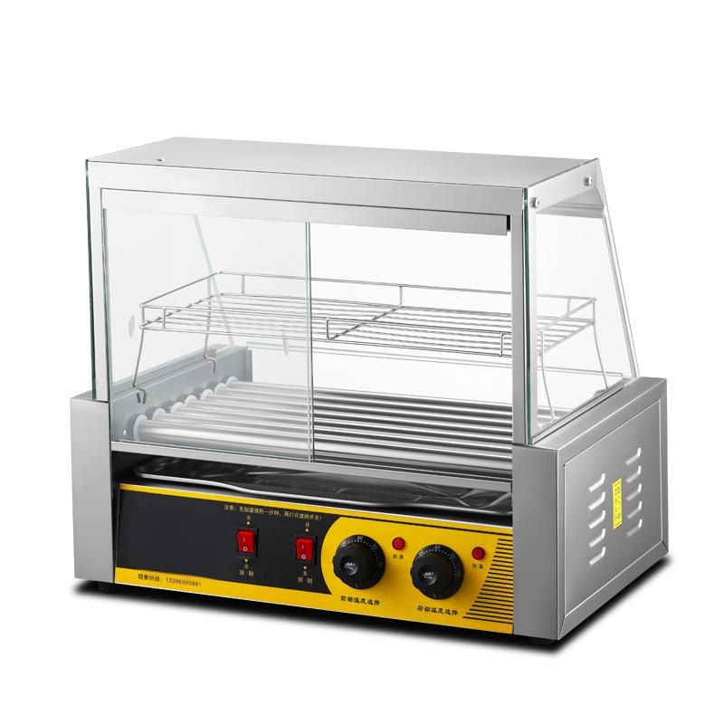 Hot Dog Roller Grill - Commercial Snack Equipment Electric 5 Roller