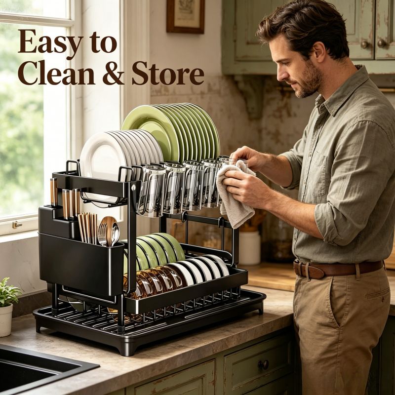 Space Saving 2-Tier Dish Dryin - Commercial Kitchen Equipment List 리뷰 및 가격