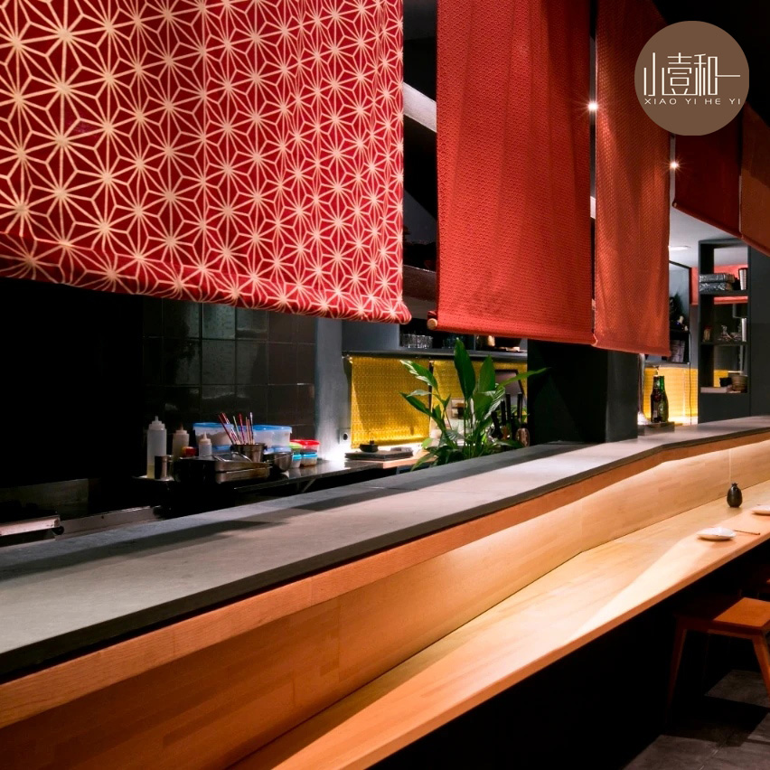 Commercial Kitchen Japanese - Japanese Restaurant Kitchen Door Curtain Double