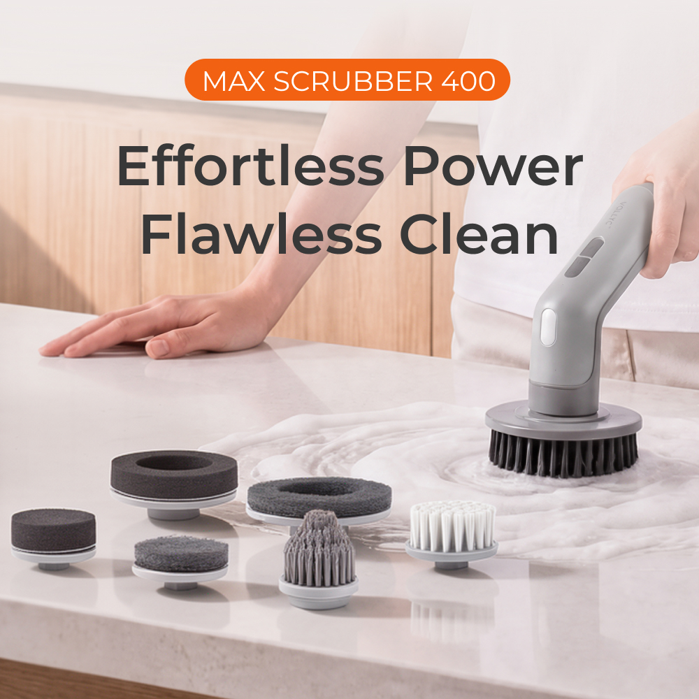 Commercial Kitchen Cleaning - FLEXTAIL X VOLLYC Electric Cleaning Brush