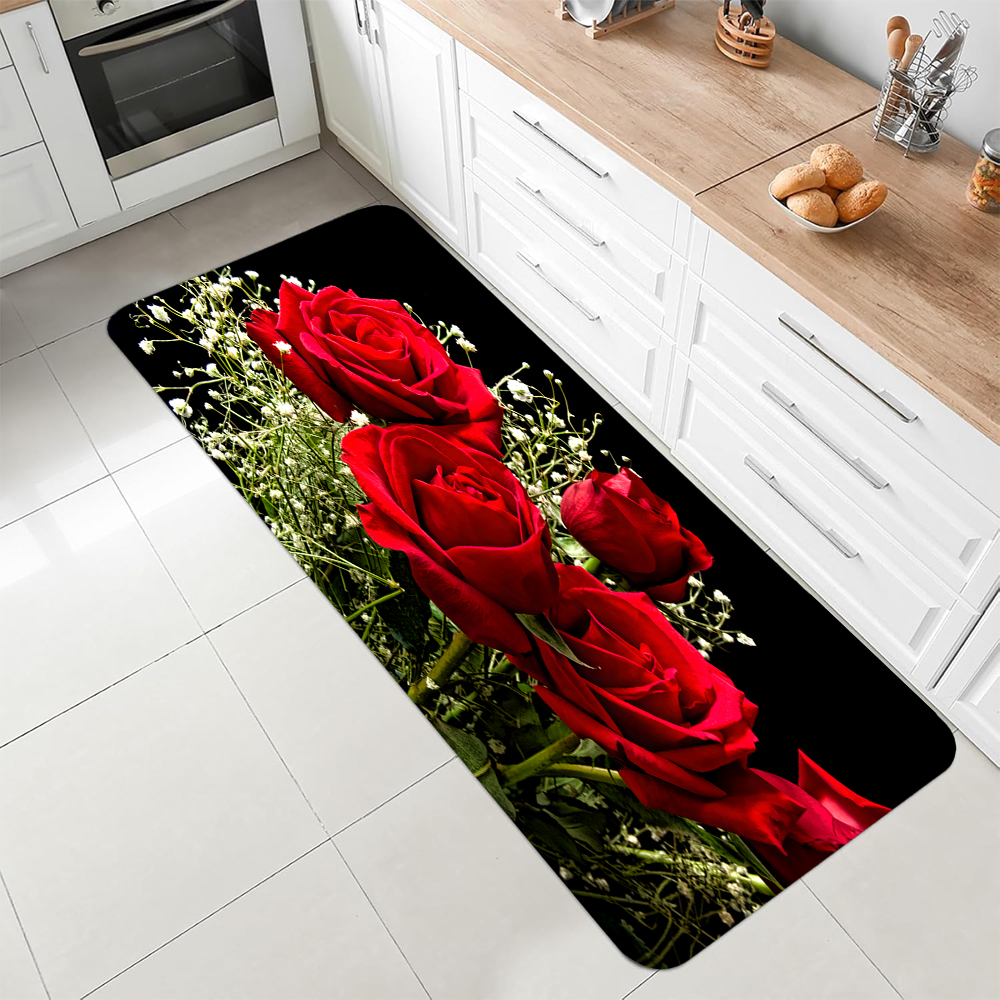 Luxury Red Rose Kitchen Runner - Commercial Kitchen Mats Anti Fatigue 리뷰 및 가격