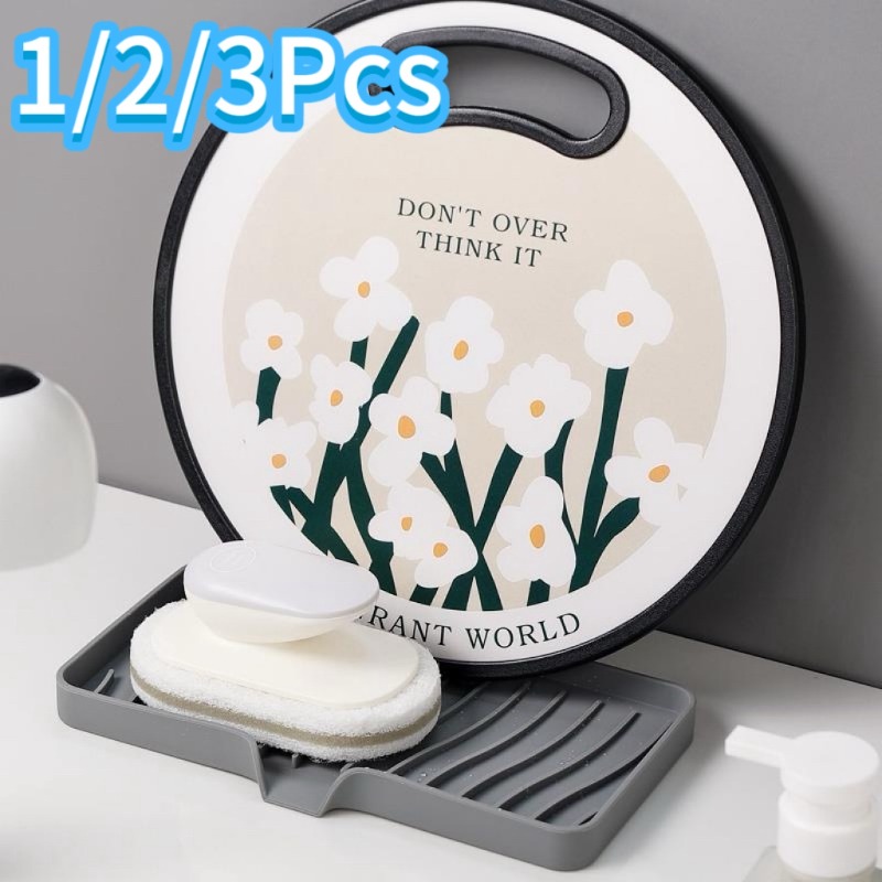 Commercial Kitchen Floor Drain - Self Draining Soap Bar Holder Silicone