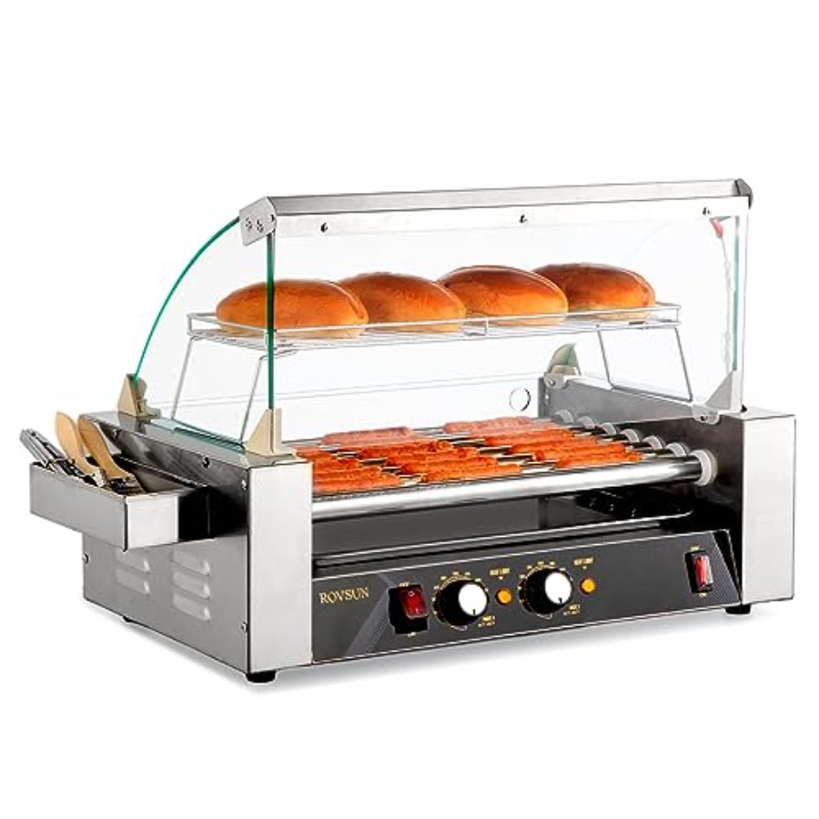 Hot Dog Roller Grill - 18 Hot Dog 7 Roller 1050W