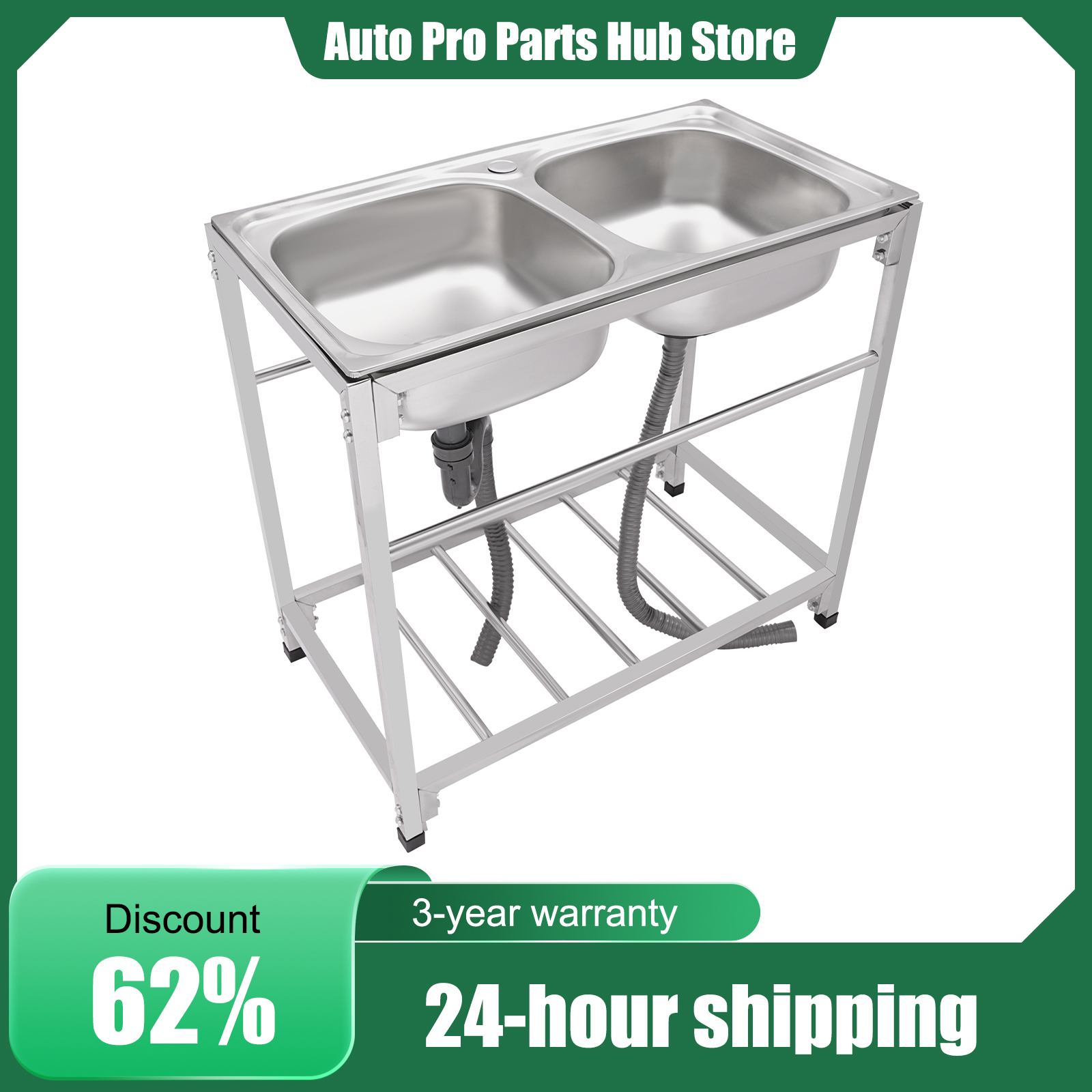 Commercial Stainless Steel Sin - Commercial Kitchen Double Sink review and price