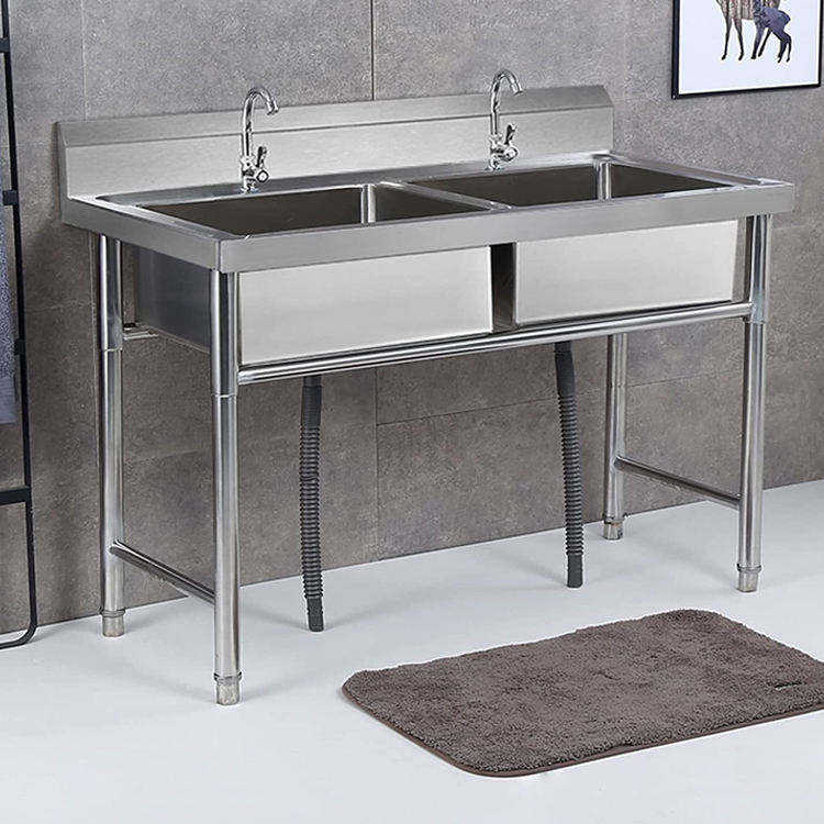 Singapore Hot Selling  Standar - Commercial Kitchen Double Sink review and price