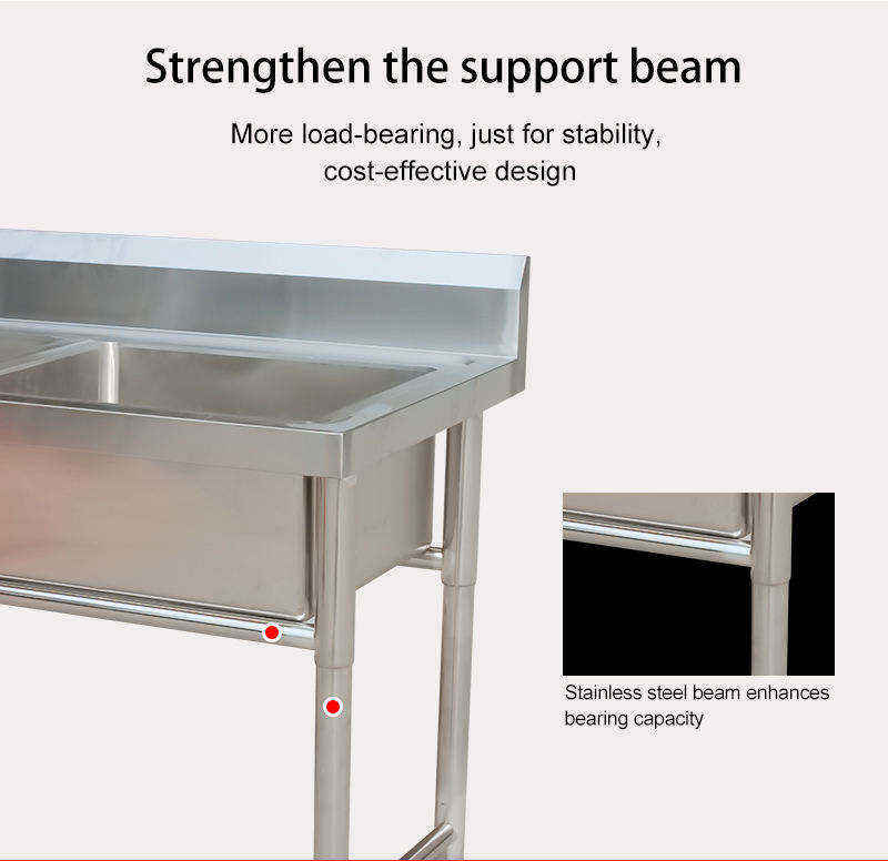 Singapore Hot Selling  Standar - Commercial Kitchen Double Sink review and price