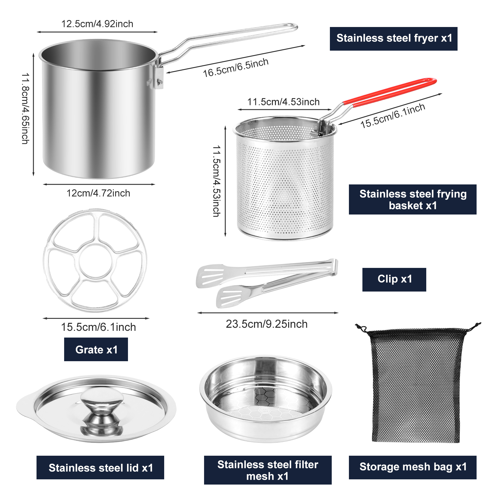 Deep Fryer Pots Stainless Stee - Commercial Kitchen Appliance review and price
