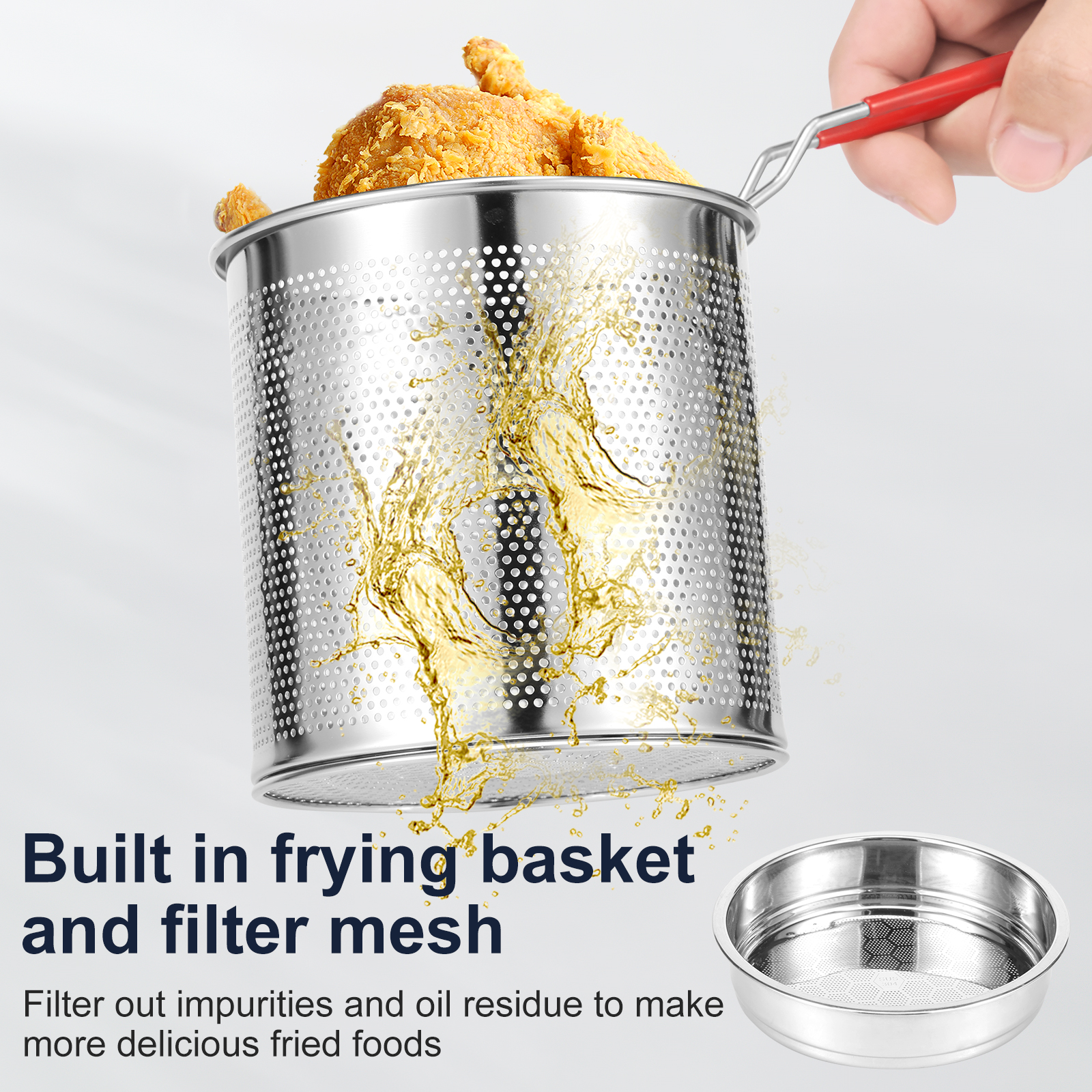 Deep Fryer Pots Stainless Stee - Commercial Kitchen Appliance review and price