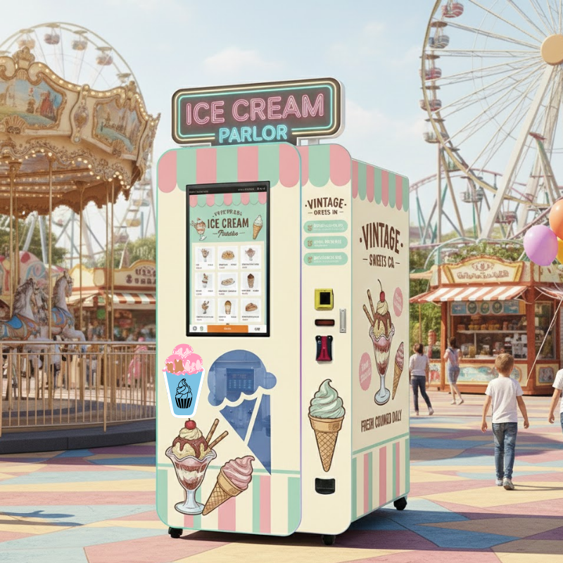 Ice Cream Vending Machine Auto - Soft Serve Ice Cream Machine review and price
