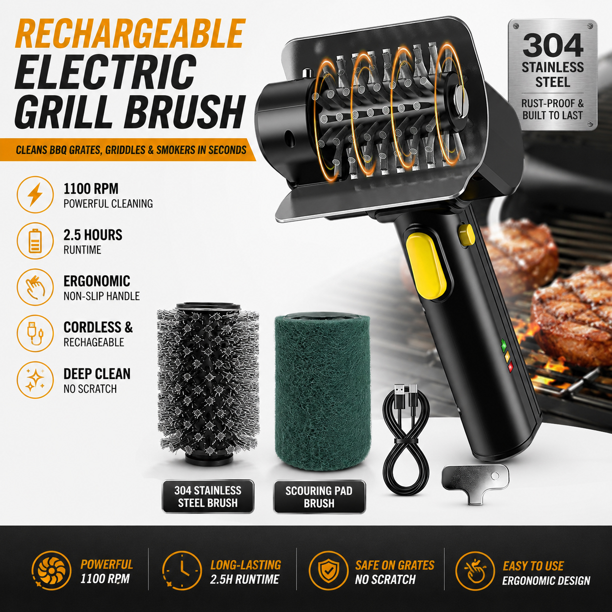 Rechargeable Electric Grill Br - Commercial Kitchen Cleaning review and price