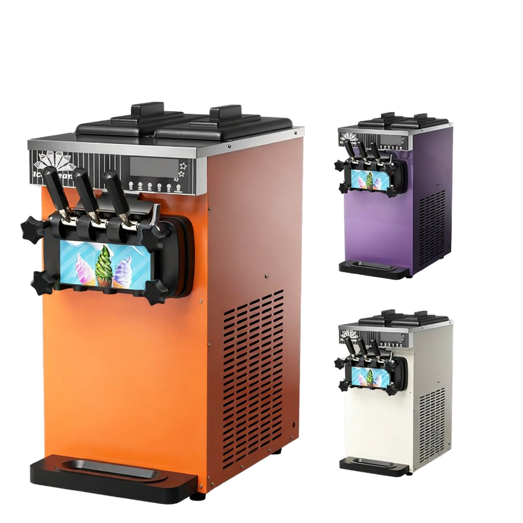 Ice Cream Maker 20-28L/h 3 Fla - Soft Serve Ice Cream Machine review and price