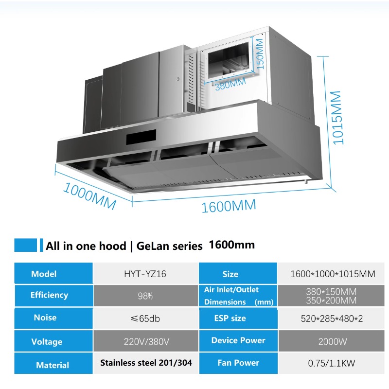 Electrostatic commercial smoke - Commercial Kitchen Chimney review and price