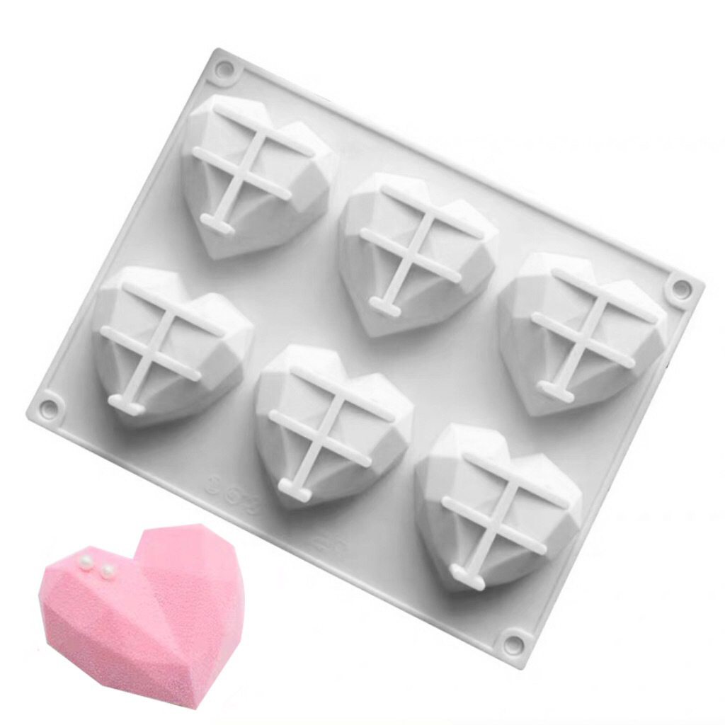 3D 6 Cavity Diamond Love Silic - Commercial Kitchen Accessories review and price