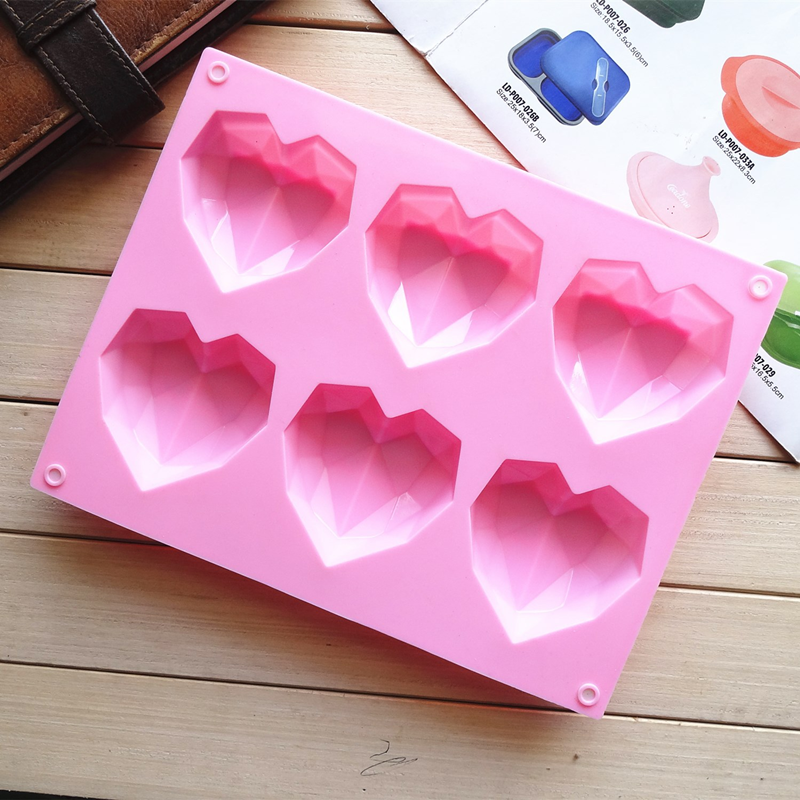 3D 6 Cavity Diamond Love Silic - Commercial Kitchen Accessories review and price