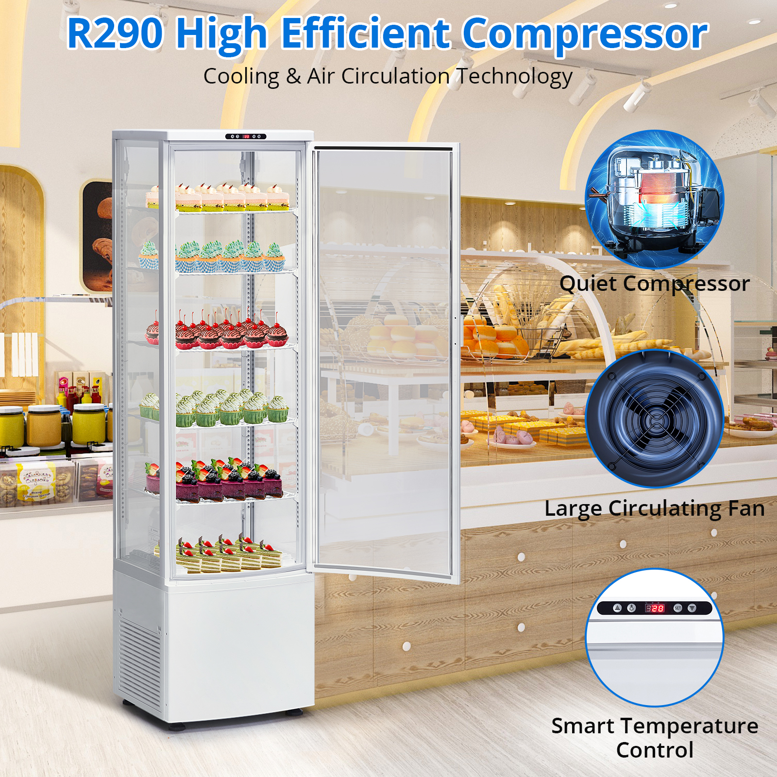 9.8 Cu.Ft Commercial Refrigera - Refrigerated Display Case review and price