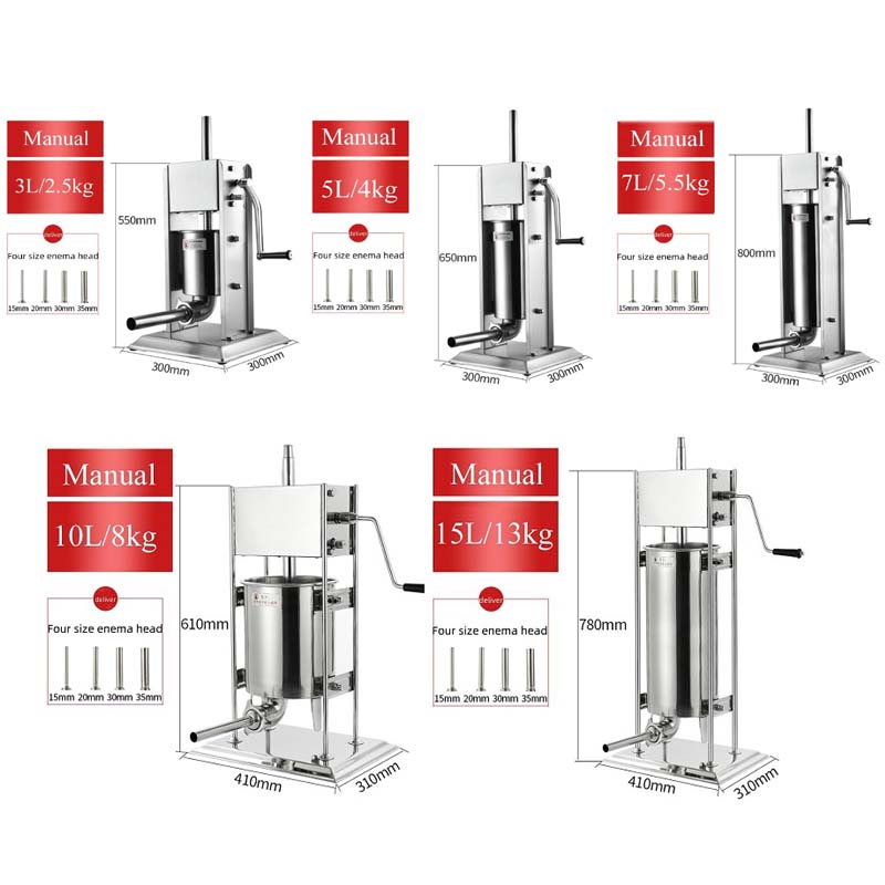 Manual Sausage Stuffer Filler  - Commercial Kitchen Appliance review and price