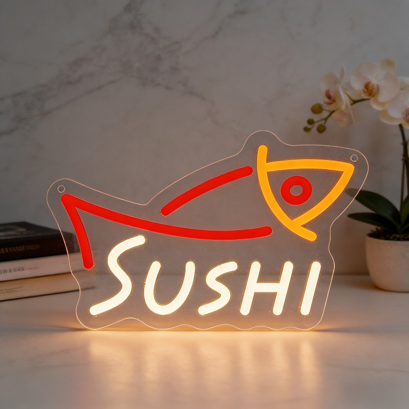 SUSHI Fish LED Neon Sign Japan - Commercial Kitchen Japanese review and price