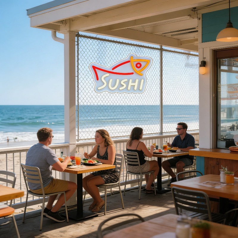 SUSHI Fish LED Neon Sign Japan - Commercial Kitchen Japanese review and price