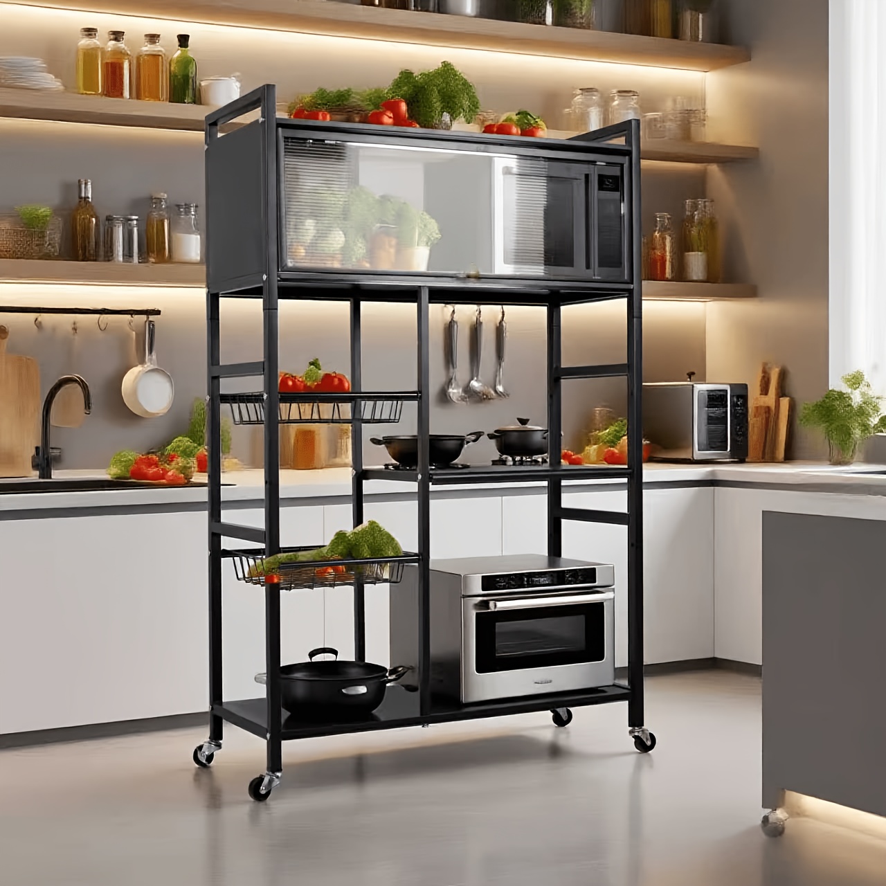 us1pc Movable Storage Rack, Ad - Commercial Kitchen Rack review and price