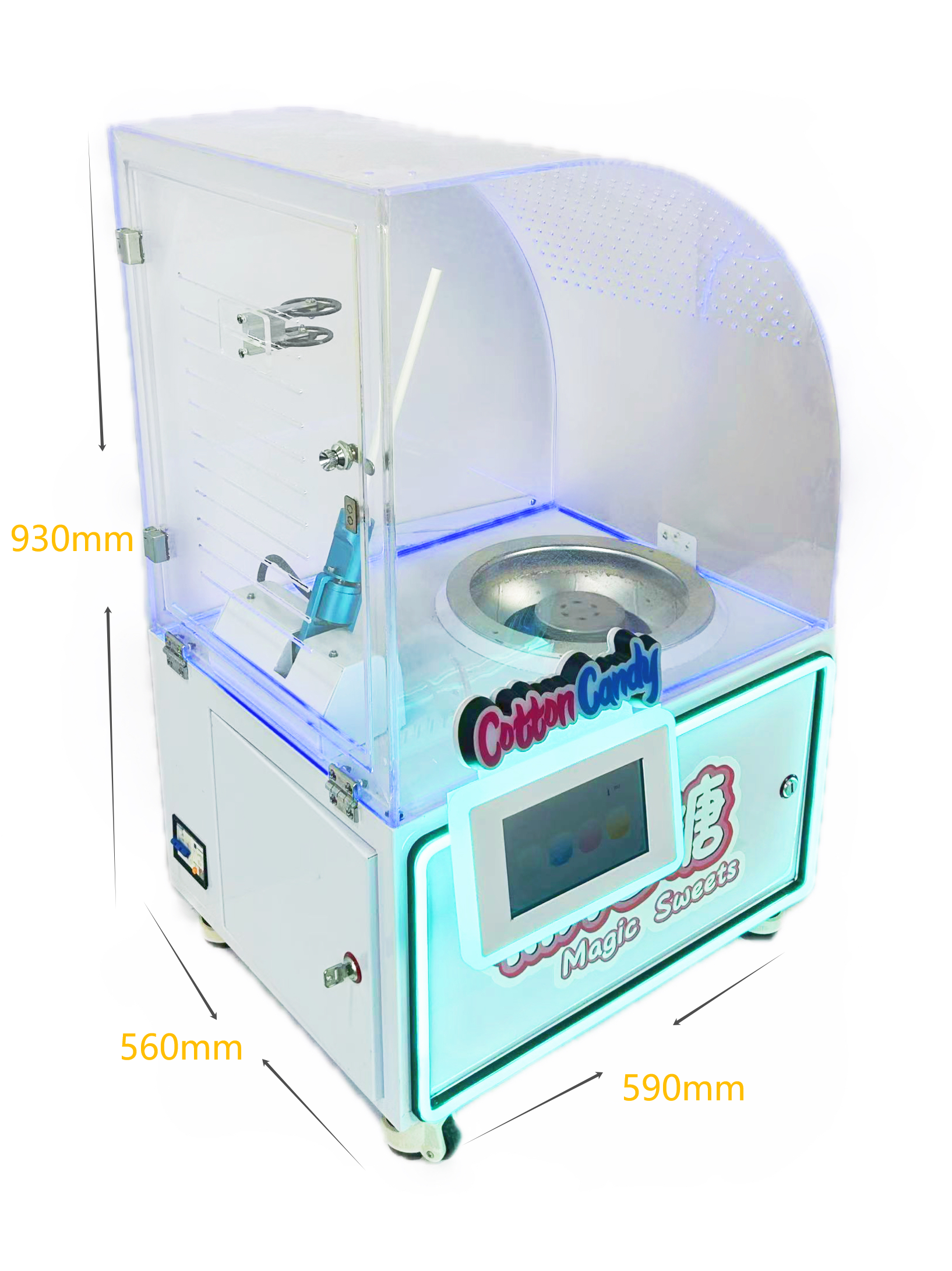 New Semi-Automatic Cotton Cand - Candy Floss Machine Commercial review and price