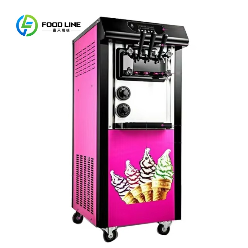 Customized 3 Flavors 20-28 L/H - Soft Serve Ice Cream Machine review and price