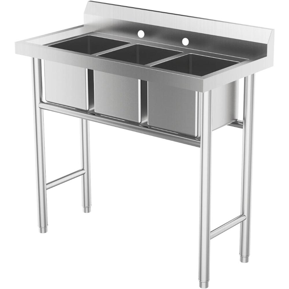 Commercial Triple Bowl Kitchen - Commercial Kitchen Double Sink review and price