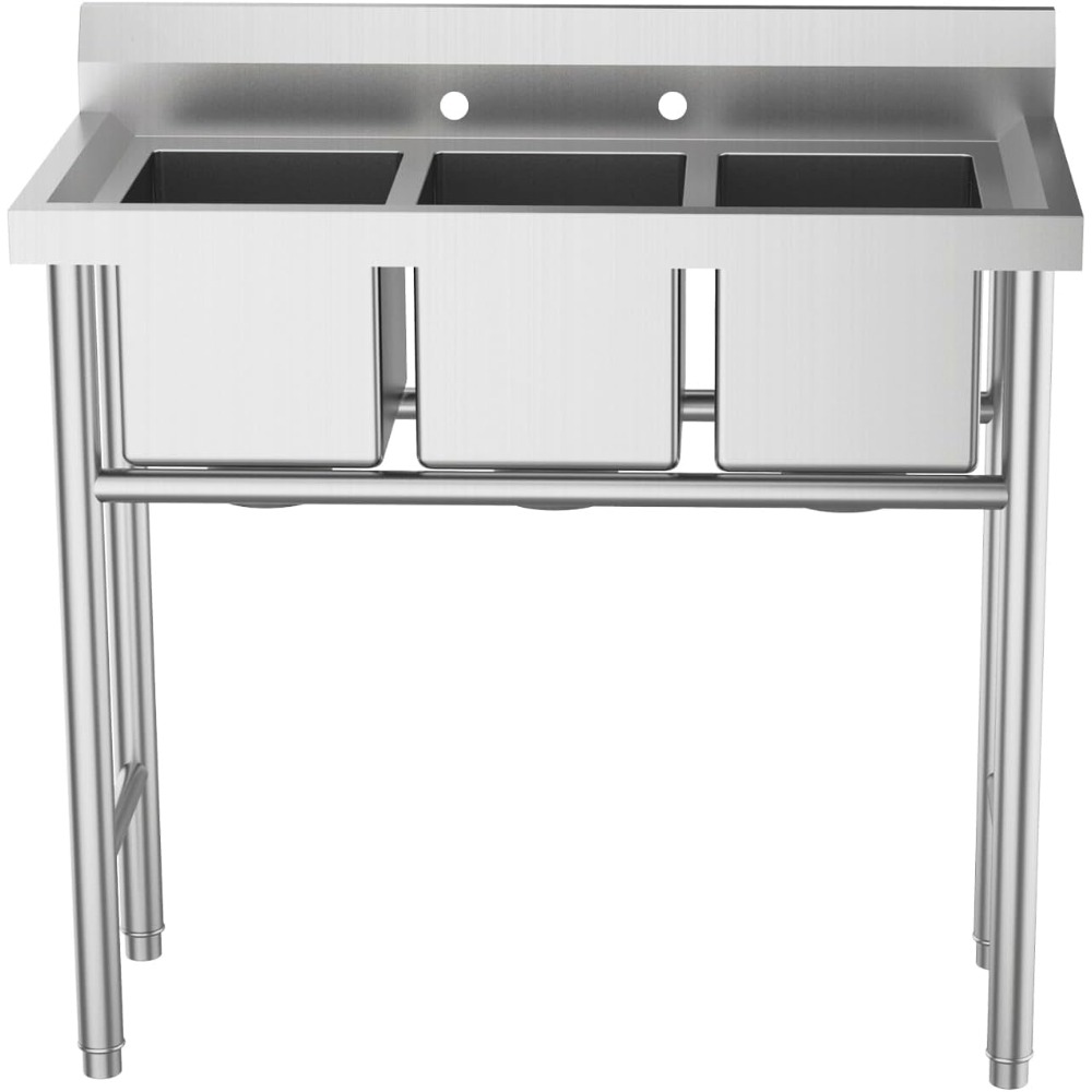 Commercial Triple Bowl Kitchen - Commercial Kitchen Double Sink review and price