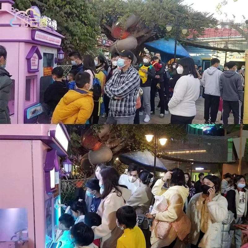 Outdoor Fully Automatic Cotton - Candy Floss Machine Commercial review and price