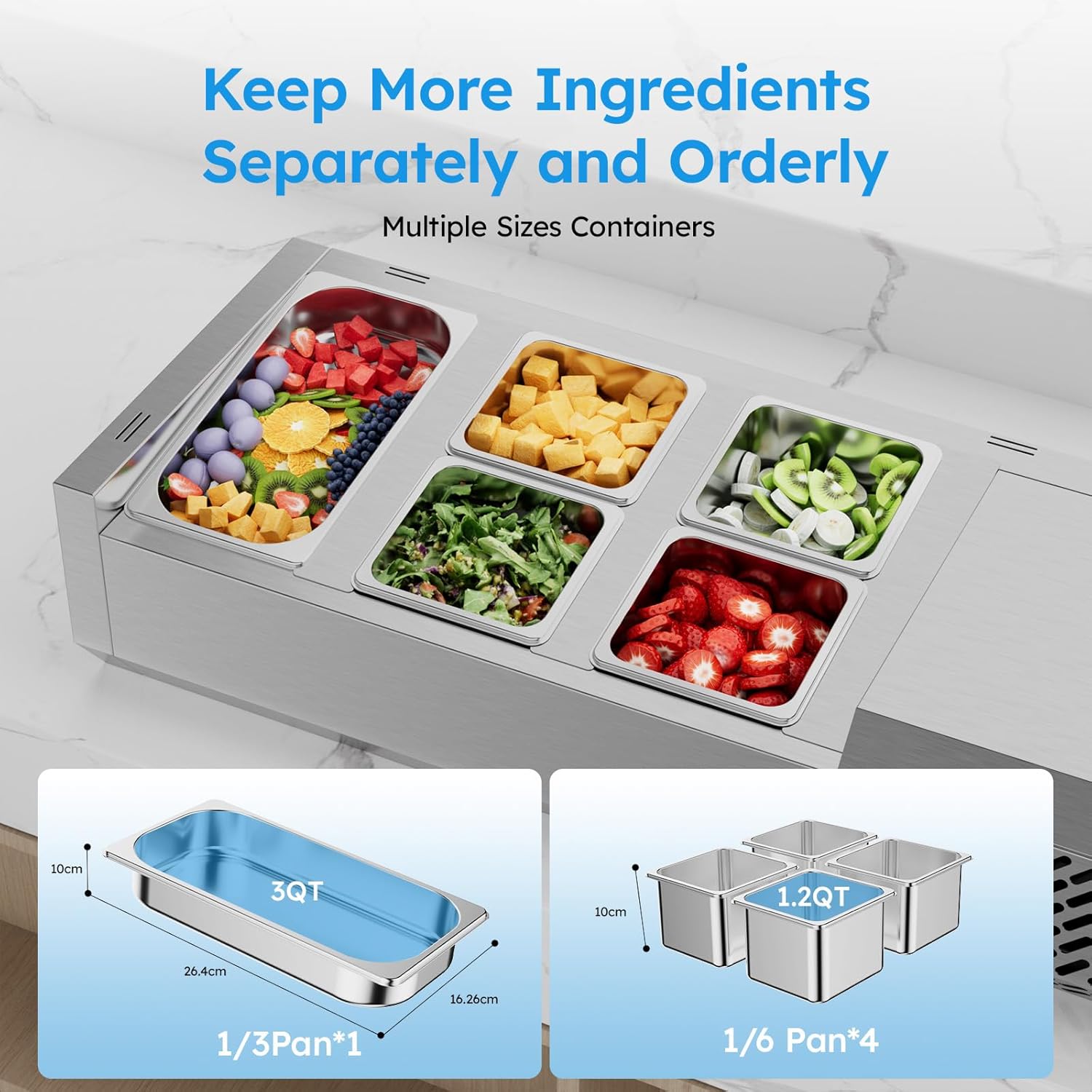 ETL Certified 40 inch Sandwich - Refrigerated Display Case review and price
