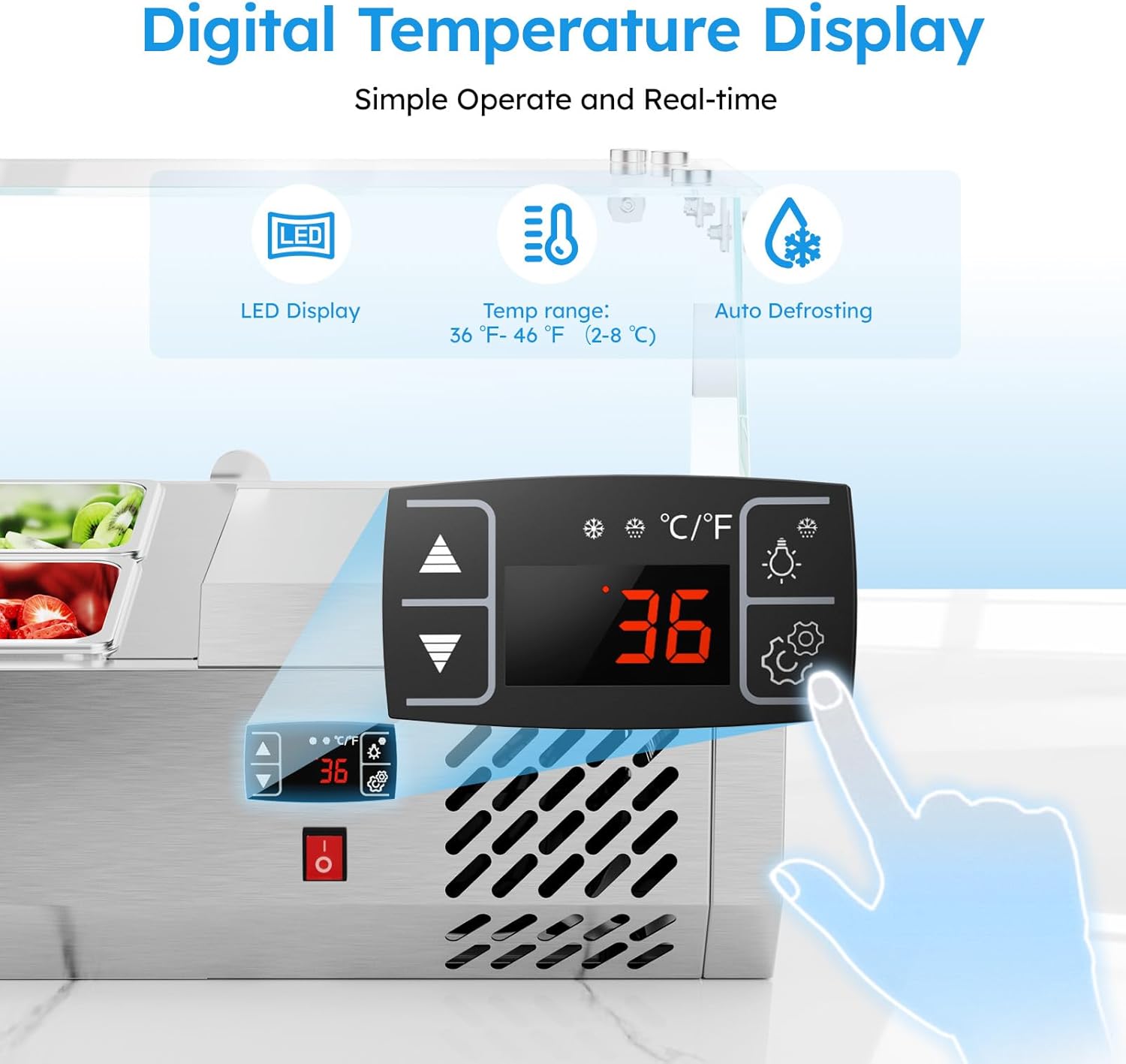 ETL Certified 40 inch Sandwich - Refrigerated Display Case review and price