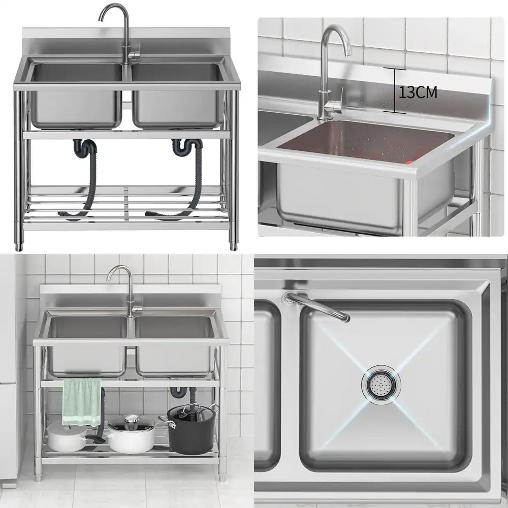 2026-stainless steel pool kitc - Commercial Kitchen Double Sink review and price