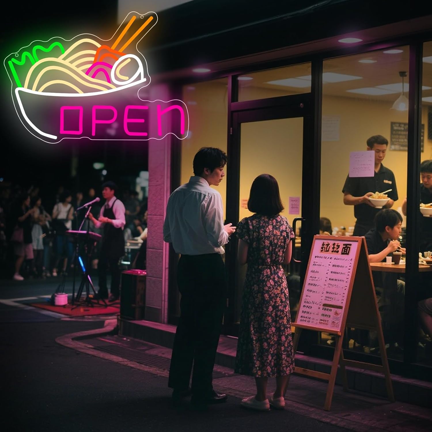 Ramen Bowl Neon Light Open LED - Commercial Kitchen Japanese review and price