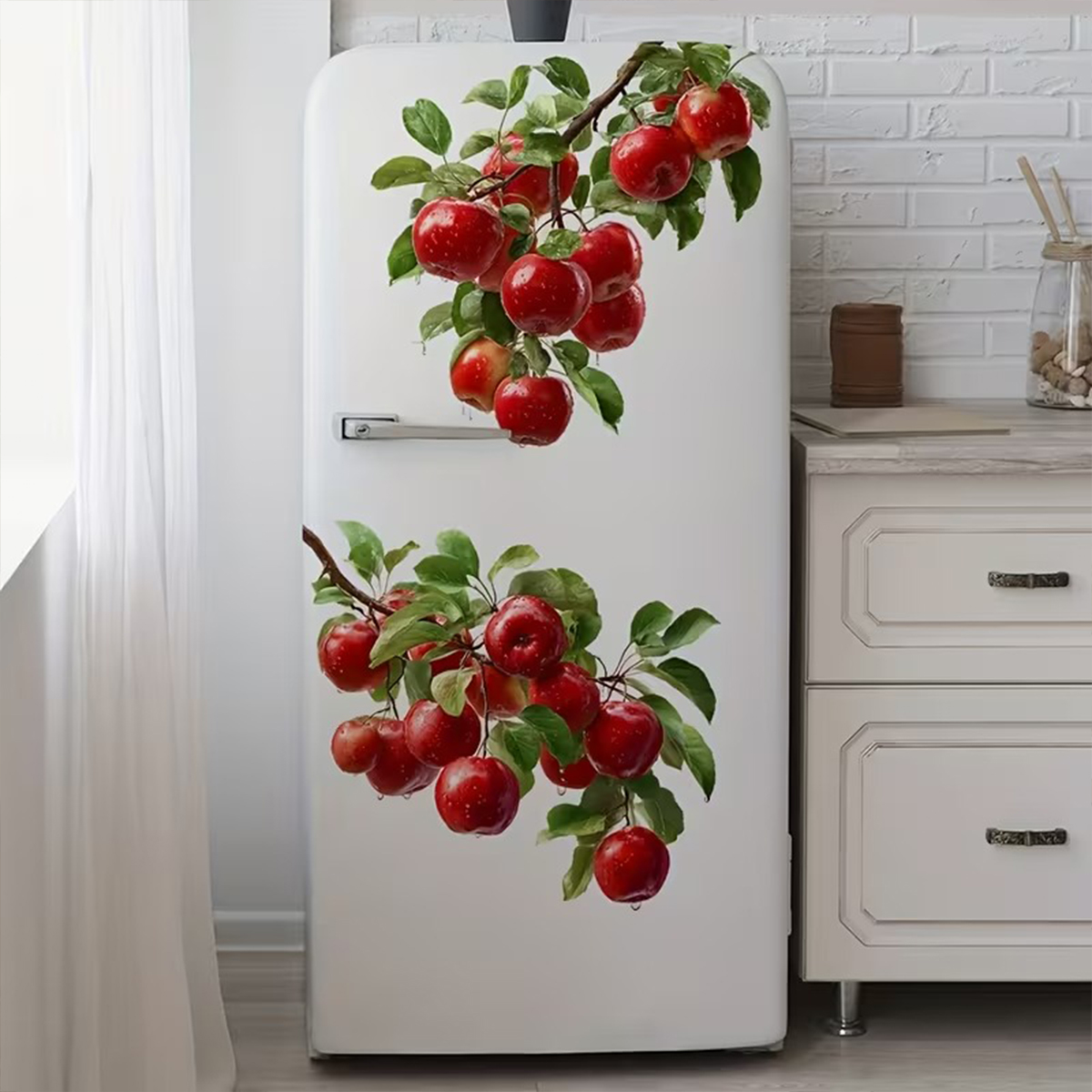 3D Red Apple Refrigerator Magn - Commercial Kitchen Wall 리뷰 및 가격