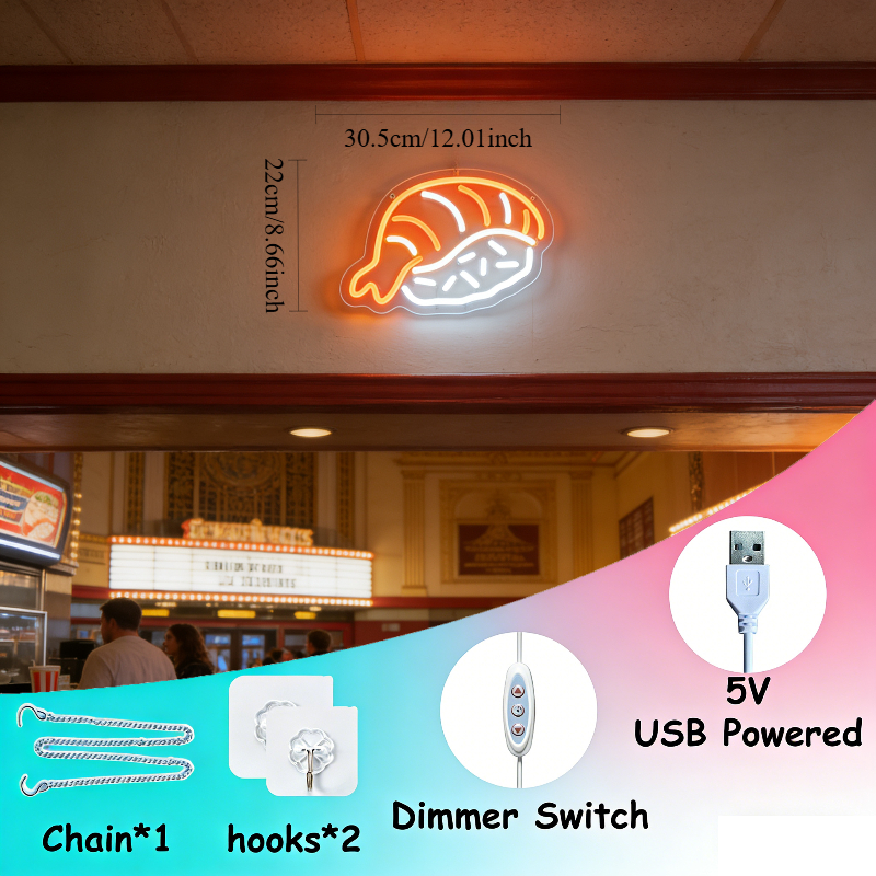 Sushi Shaped Orange White LED  - Commercial Kitchen Japanese review and price