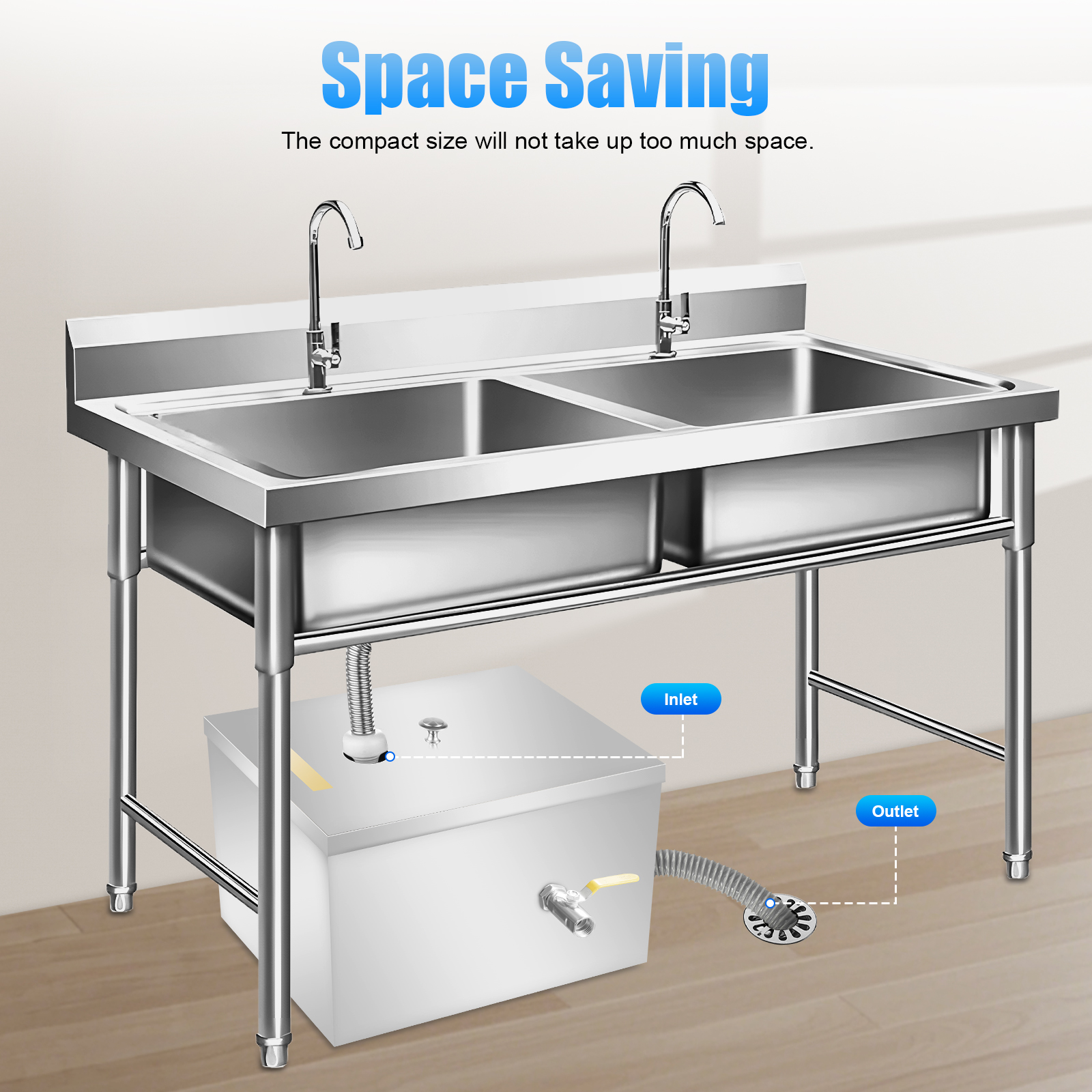 w/Drainage Pipe+Lid for Kitche - Commercial Kitchen Grease Interceptor review and price