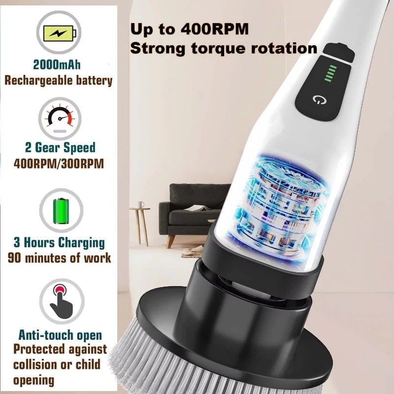 Cordless Electric Spin Scrubbe - Commercial Kitchen Cleaning review and price