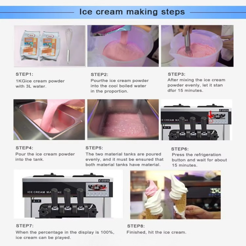 Customized Compressor Ice Crea - Soft Serve Ice Cream Machine review and price