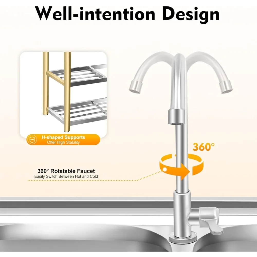Stainless Steel Kitchen Sink,2 - Commercial Kitchen Double Sink review and price