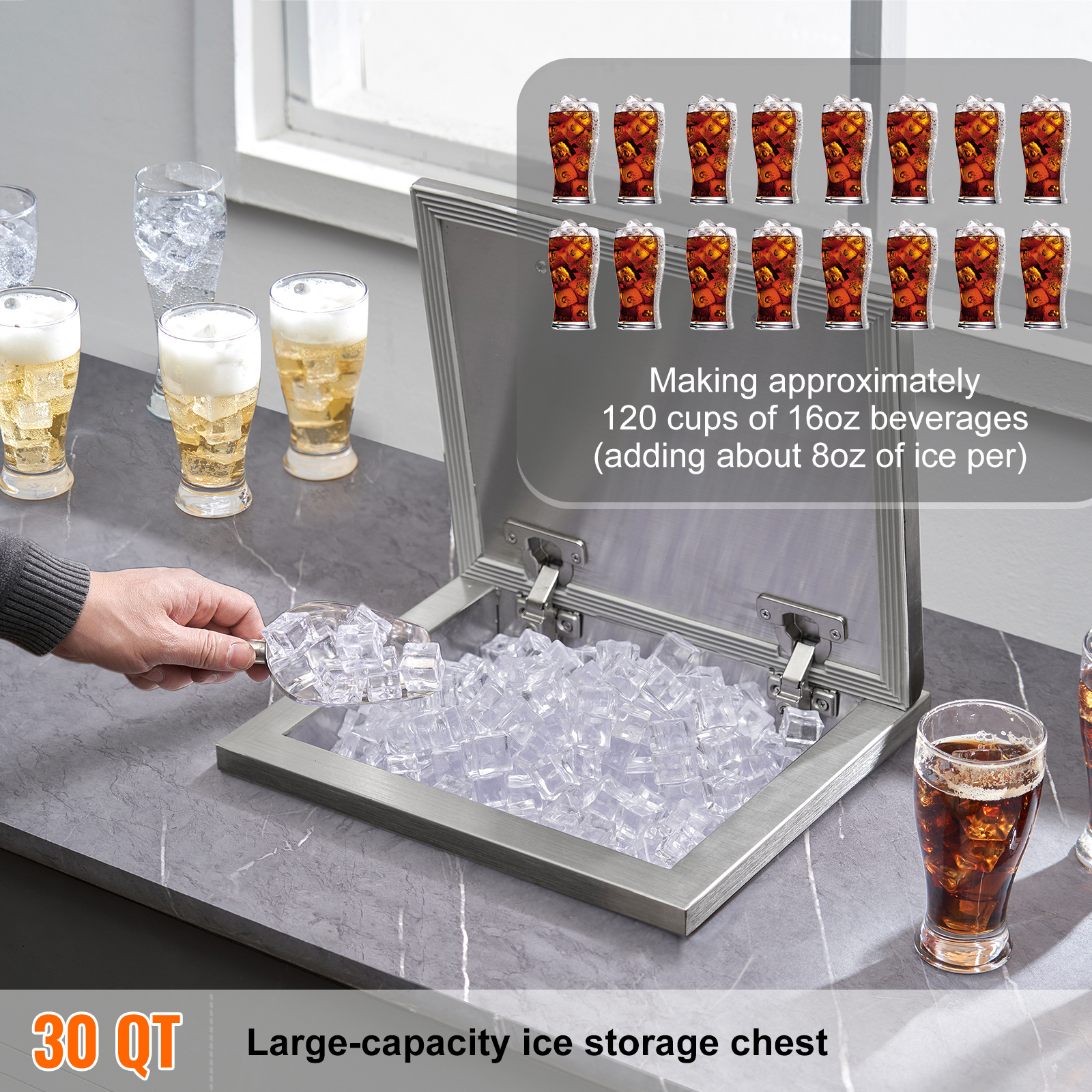 SucceBuy Drop in Ice Chest Sta - Refrigerated Display Case review and price