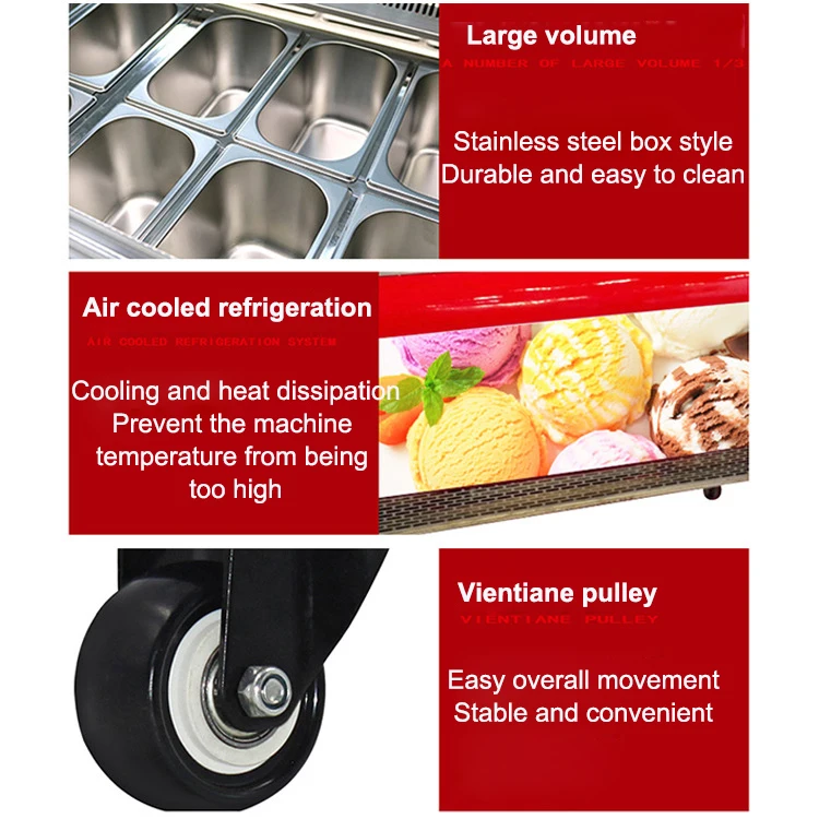 Stainless Steel Gelato Show Ca - Refrigerated Display Case review and price