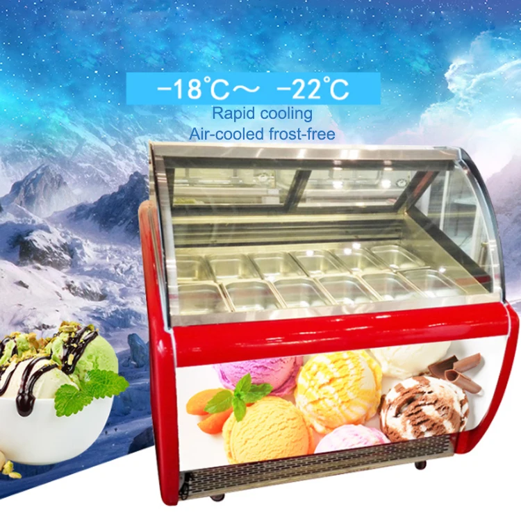 Stainless Steel Gelato Show Ca - Refrigerated Display Case review and price