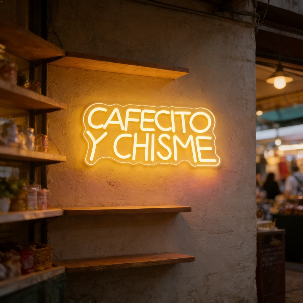 Cafecito Y Chisme Spanish Neon - Commercial Kitchen Ideas review and price