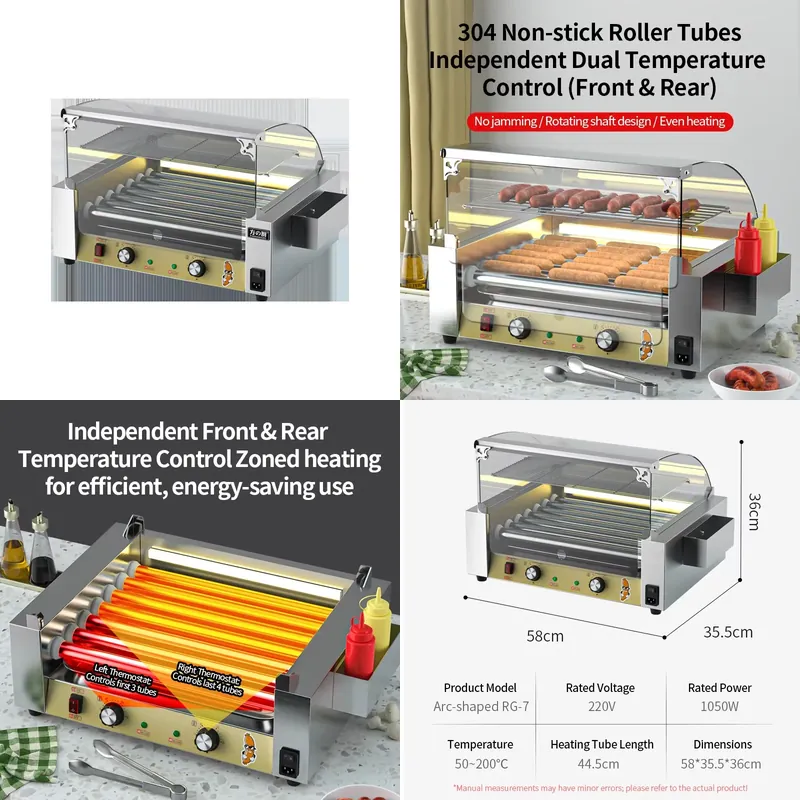 2026 Temp Control BBQ Machine  - Hot Dog Roller Grill review and price