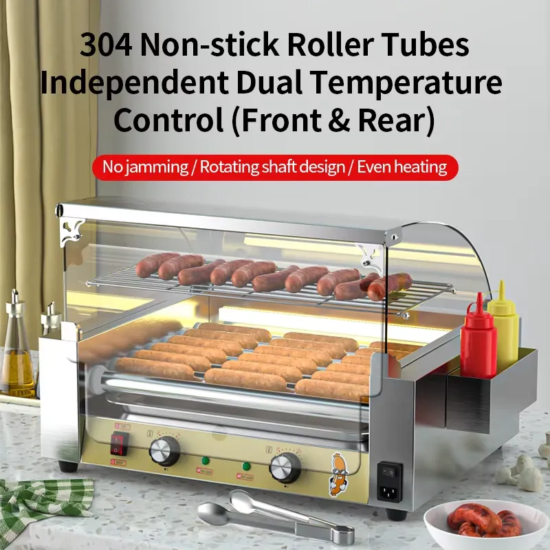 2026 Temp Control BBQ Machine  - Hot Dog Roller Grill review and price