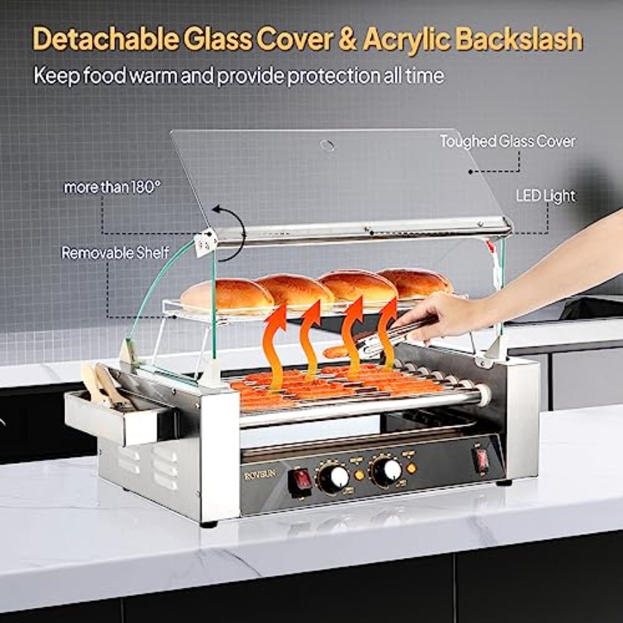 18 Hot Dog 7 Roller 1050W Hot  - Hot Dog Roller Grill review and price