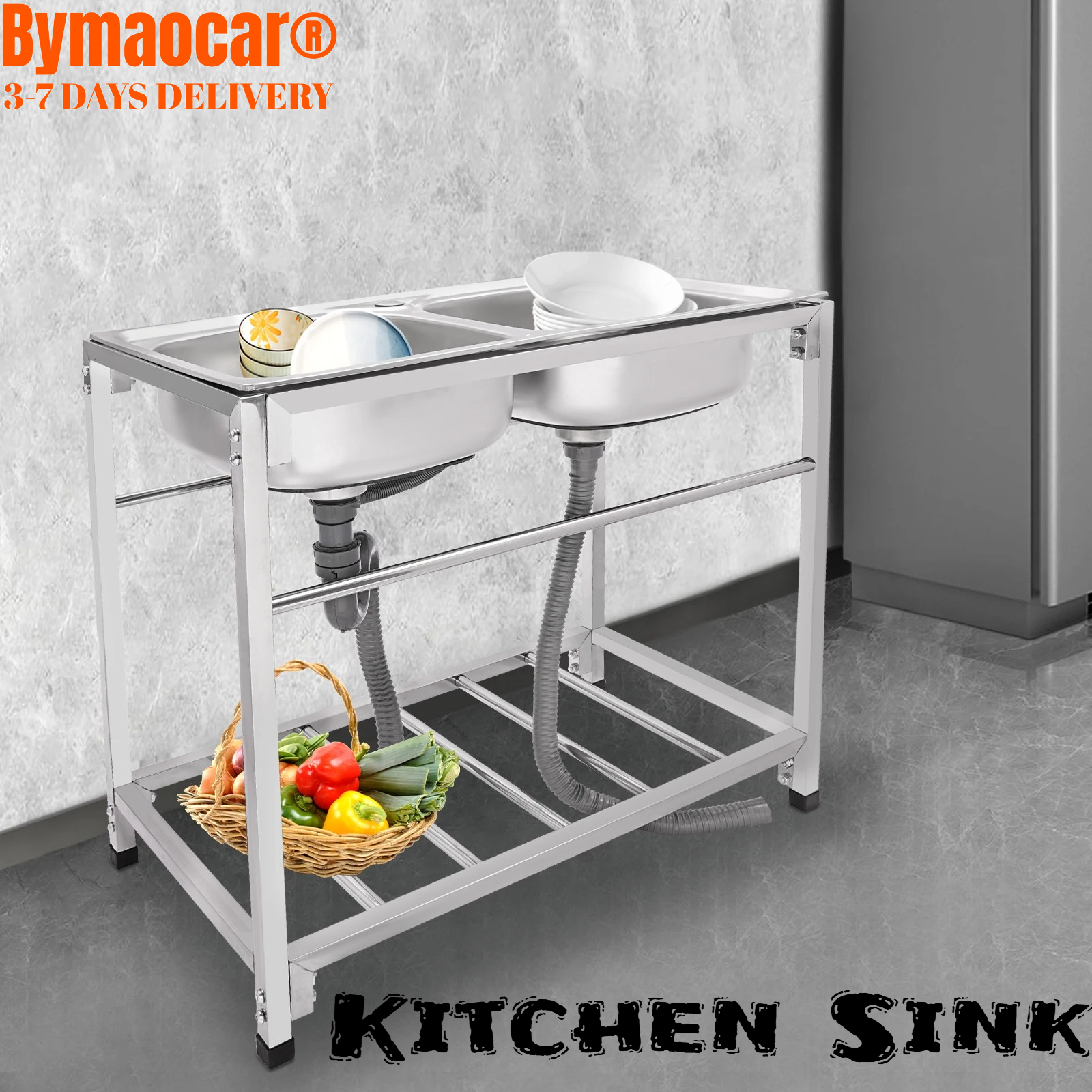 Free Standing Kitchen Commerci - Commercial Kitchen Double Sink review and price