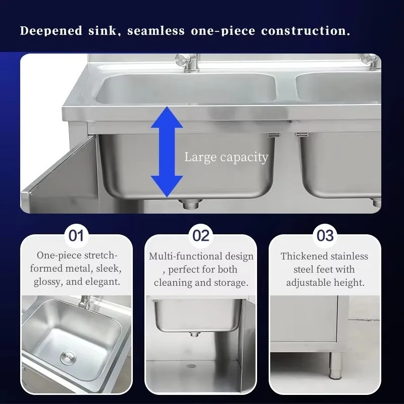 Commercial Stainless Steel Sin - Commercial Kitchen Double Sink review and price