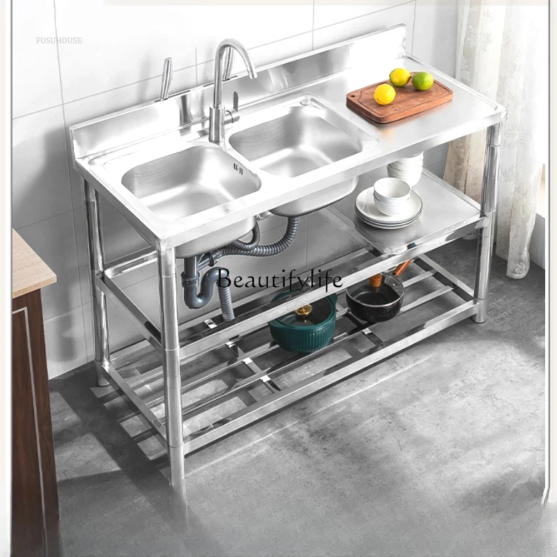 Thickened Modern Kitchen Sinks - Commercial Kitchen Double Sink review and price