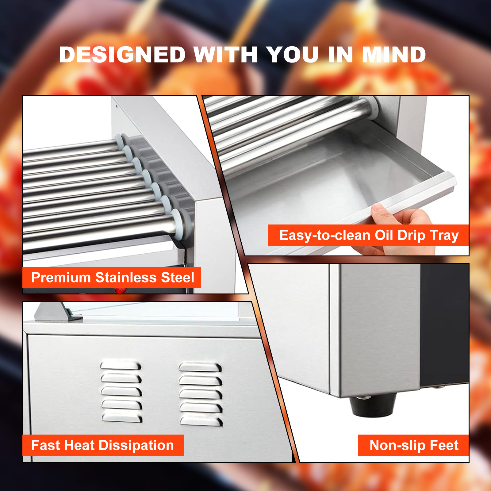 Hotdog Machine, 17 Hot Dogs Ca - Hot Dog Roller Grill review and price